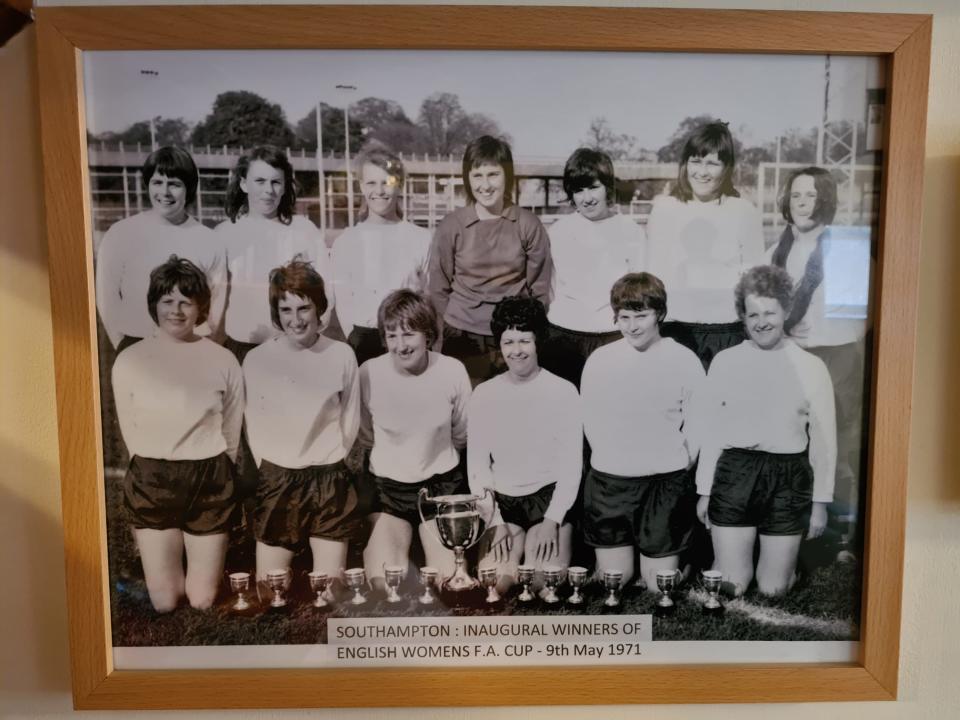 The Southampton team from the 1971 final, with Lloyd on the bottom row, furthest to the left (FA Handout/PA)