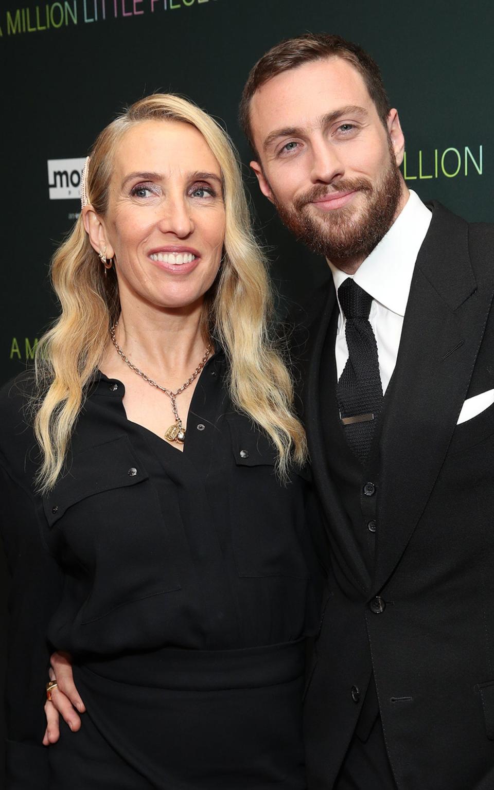 Sam Taylor-Johnson and Aaron Taylor-Johnson attend a film premiere in 2019 (Getty Images)