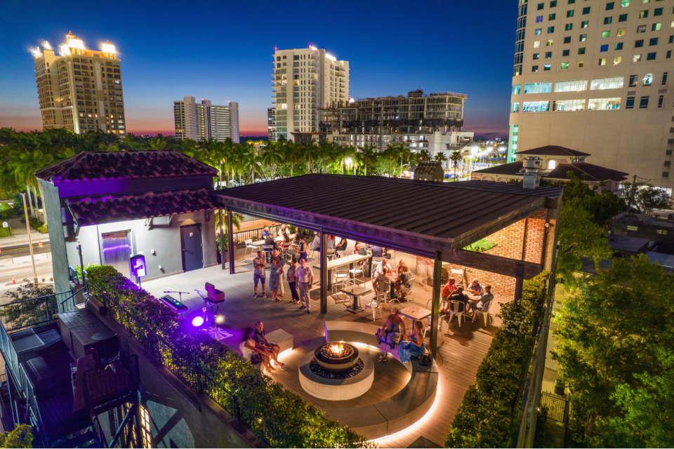 The rooftop bar at Sage Restaurant in downtown Sarasota.