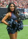 <p>Houston Texans cheerleader entertains the fans during the football game between the Indianapolis Colts and Houston Texans at NRG Stadium on November 5, 2017 in Houston, Texas. (Photo by Leslie Plaza Johnson/Icon Sportswire via Getty Images) </p>