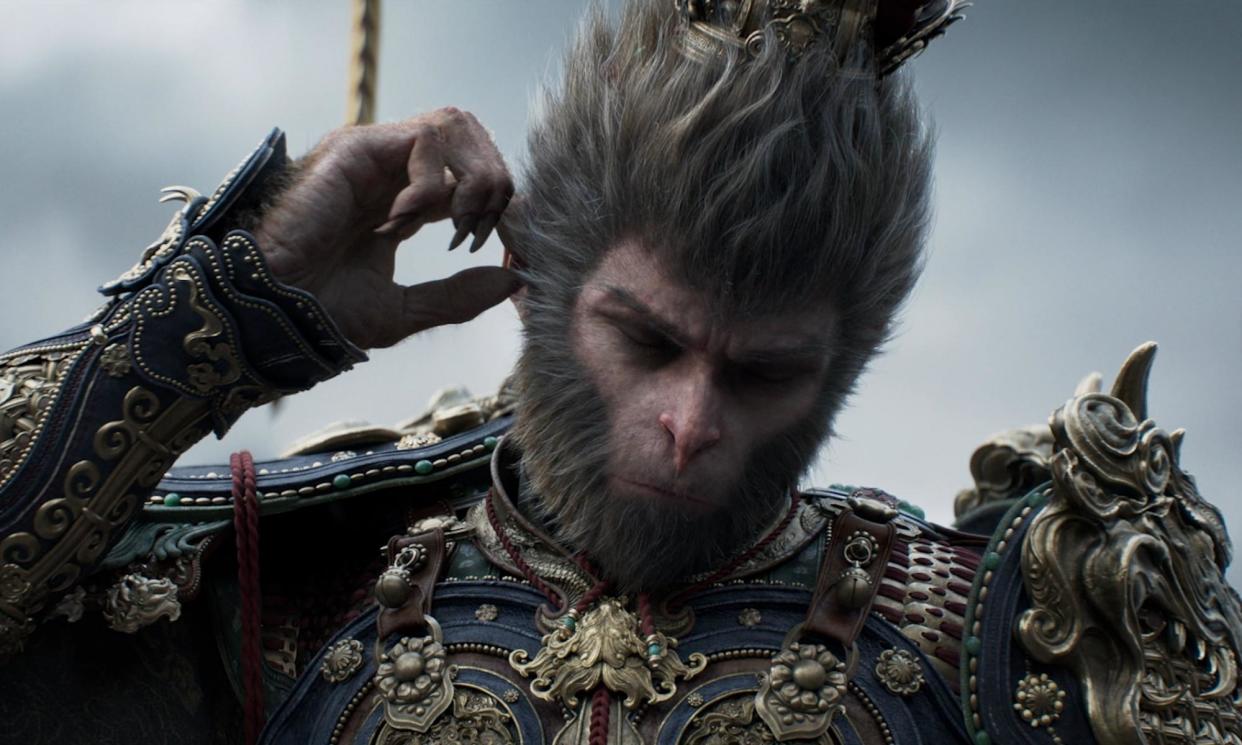 <span>Getting medieval … still from a Black Myth: Wukong cutscene.</span><span>Photograph: Game Science</span>