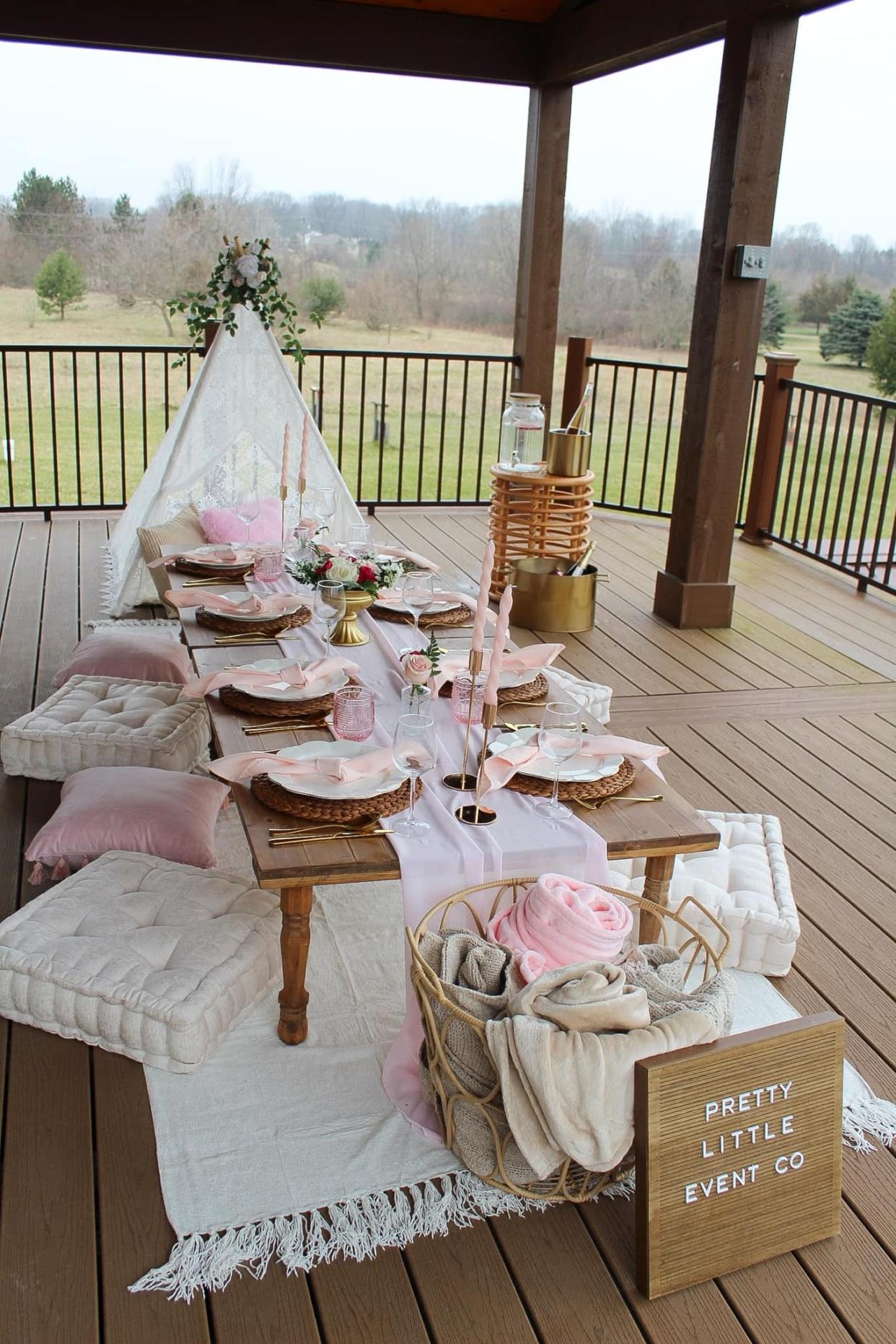 Pretty Little Event Co. of Fowlerville specializes in sleepovers and luxury picnics.
