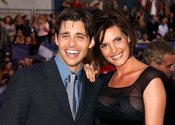 James Marsden and wife Lisa at the Hollywood premiere of 20th Century Fox's X2: X-Men United