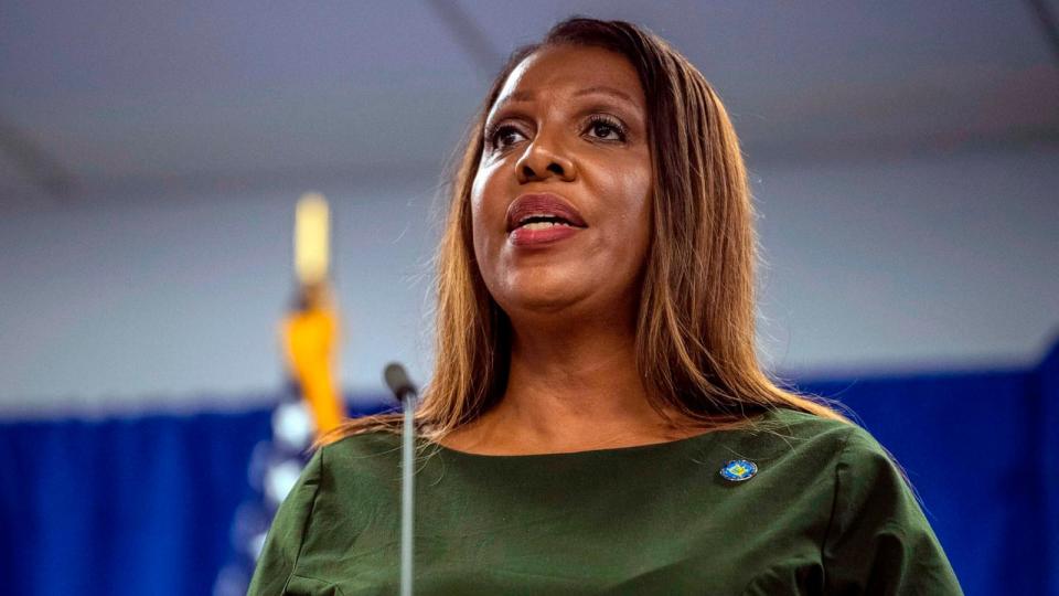 PHOTO: New York Attorney General Letitia James speaks during a news conference, Sept. 21, 2022, in New York. (Brittainy Newman/AP, FILE)