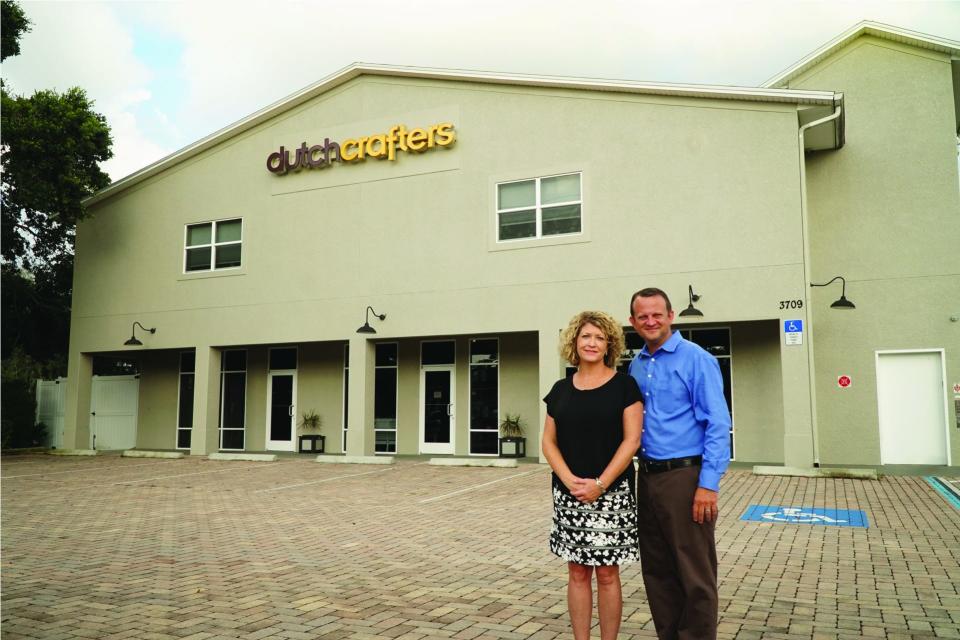 Linse and Jim Miller, founders of DutchCrafters, at the company’s Sarasota store, 3709 N. Lockwood Ridge Road.
