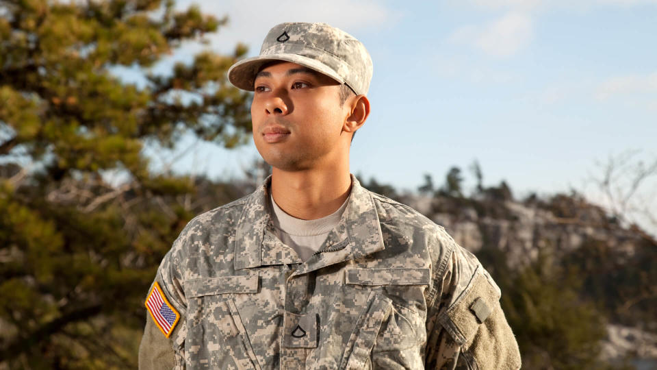 A young American soldier portrait.