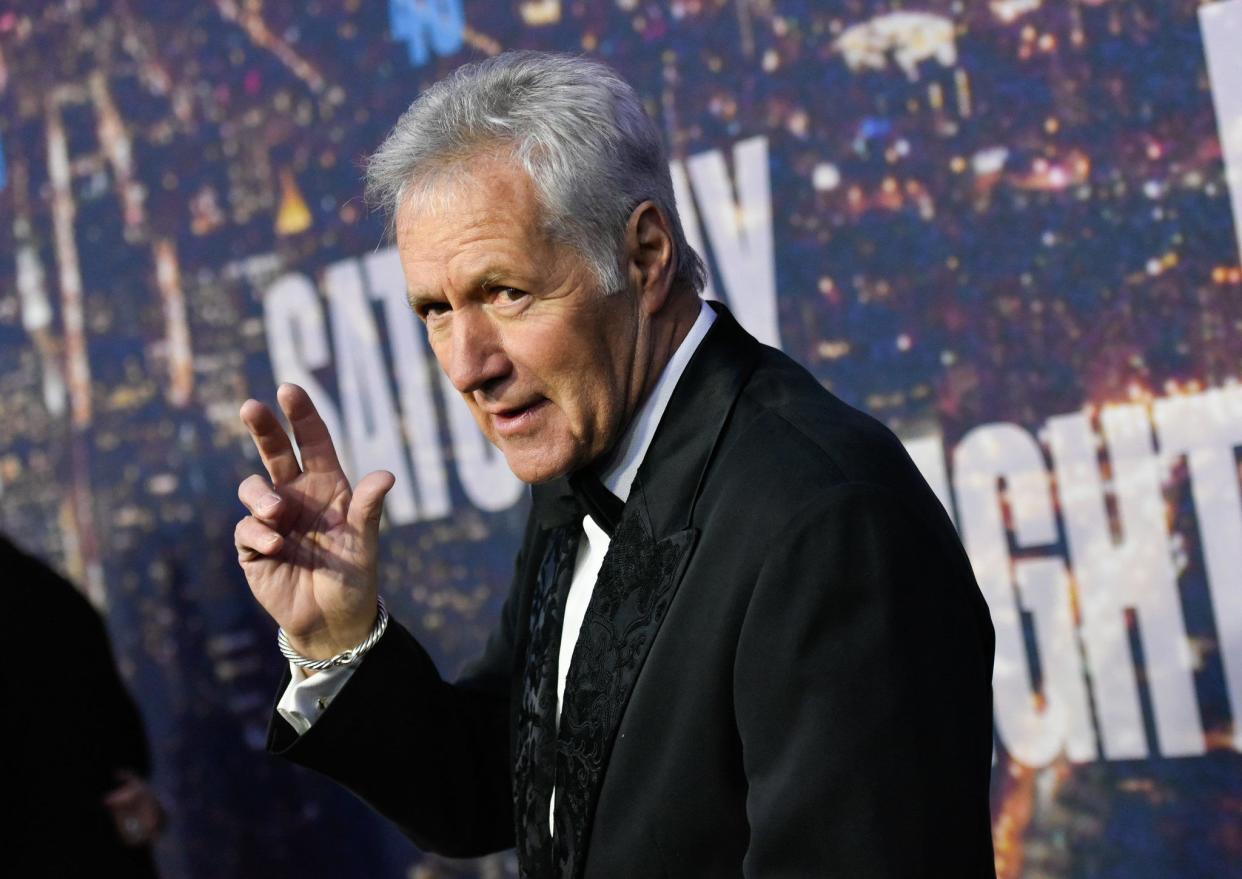 Alex Trebek attends the SNL 40th Anniversary Special at Rockefeller Plaza on Feb. 15, 2106 in New York.