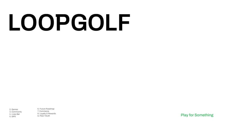 LoopGolf pitch deck