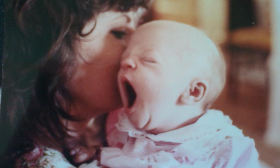 Barb Barnecott died from cancer three years ago, when her daughter Hope was a college freshman and her son Trent was a first grader. John sent Allison a photo of Barb holding an infant Hope.