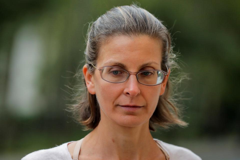 Clare Bronfman, an heiress of the Seagram's liquor empire, following her arraignment on charges of racketeering and conspiracy in relation to the Albany-based organization Nxivm at the United States Federal Courthouse in Brooklyn at New York, U.S., June 24, 2018.