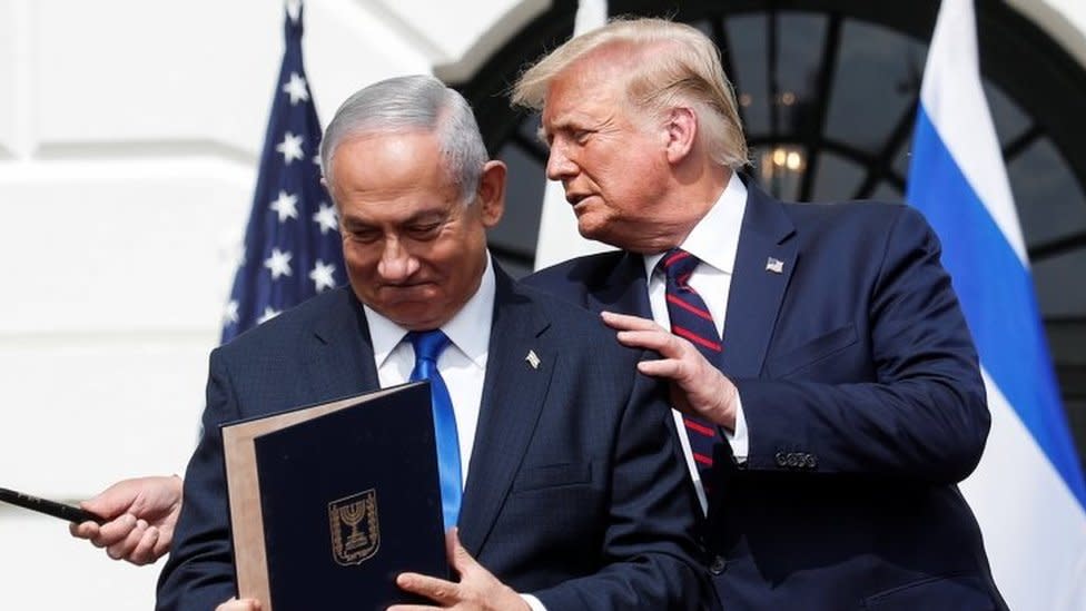 Netanyahu y Trump.