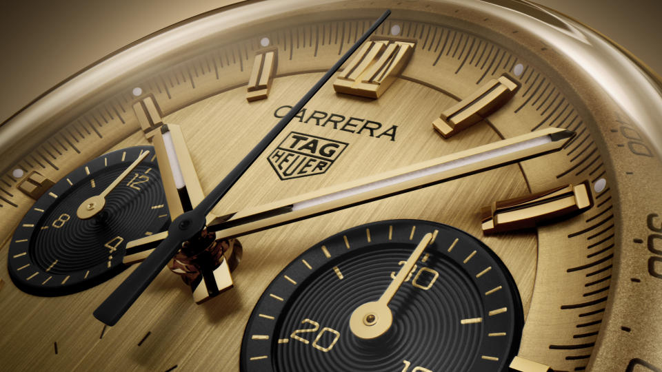 TAG Heuer Carrera Chronograph in 18K Gold.