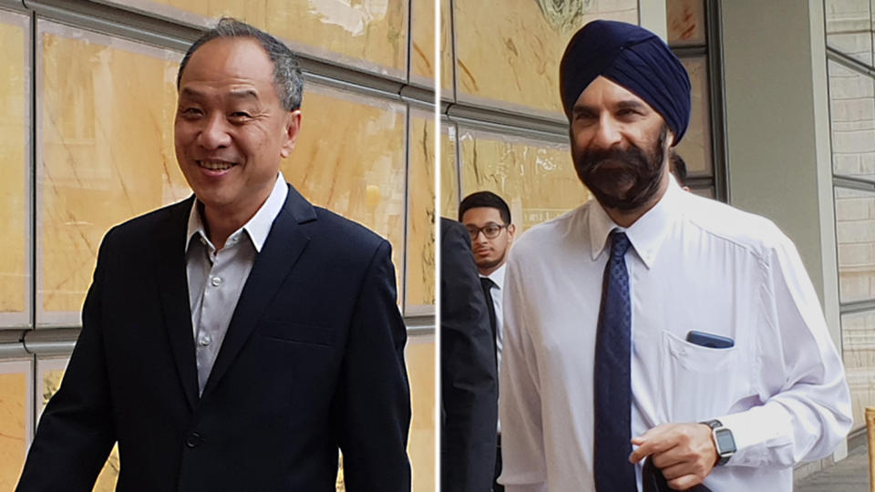 Former Workers’ Party chief Low Thia Khiang and Senior Counsel Davinder Singh sparred in court during the civil trial over Aljunied-Hougang Town Council monies. (Yahoo News Singapore file photo)
