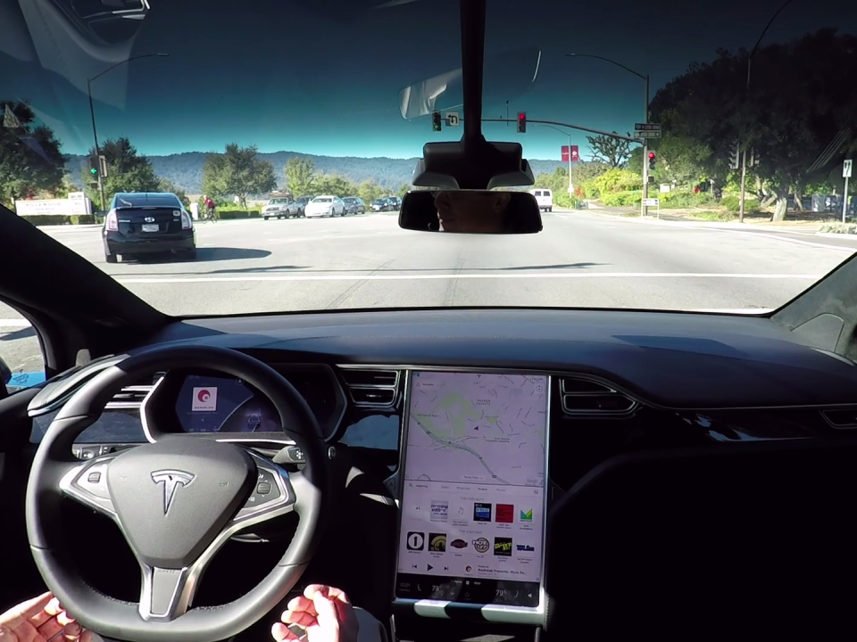 tesla enhanced autopilot video