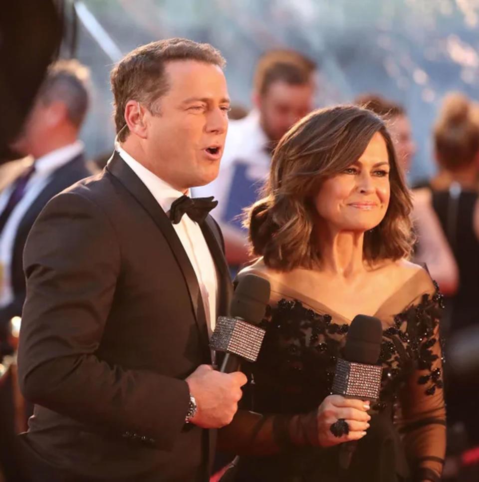 Karl Stefanovic and Lisa Wilkinson reporting from the red carpet