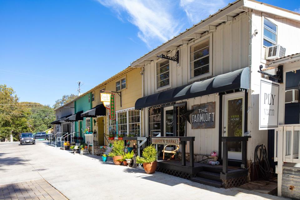 The small shops at Wimberley Square