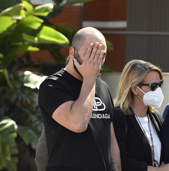 Antonio Tejado en el funeral de su padre