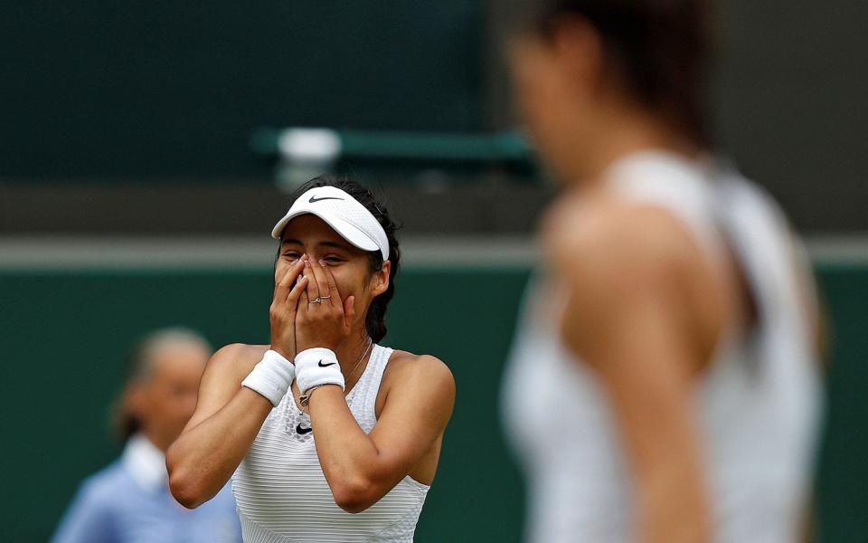 Emma Raducanu's Wimbledon fairy tale continues with impressive straight sets win over Sorana Cirstea - AFP