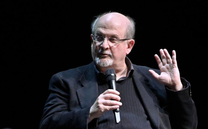 British author Salman Rushdie has continued to speak out despite the threat hanging over him (APA/AFP via Getty Images)
