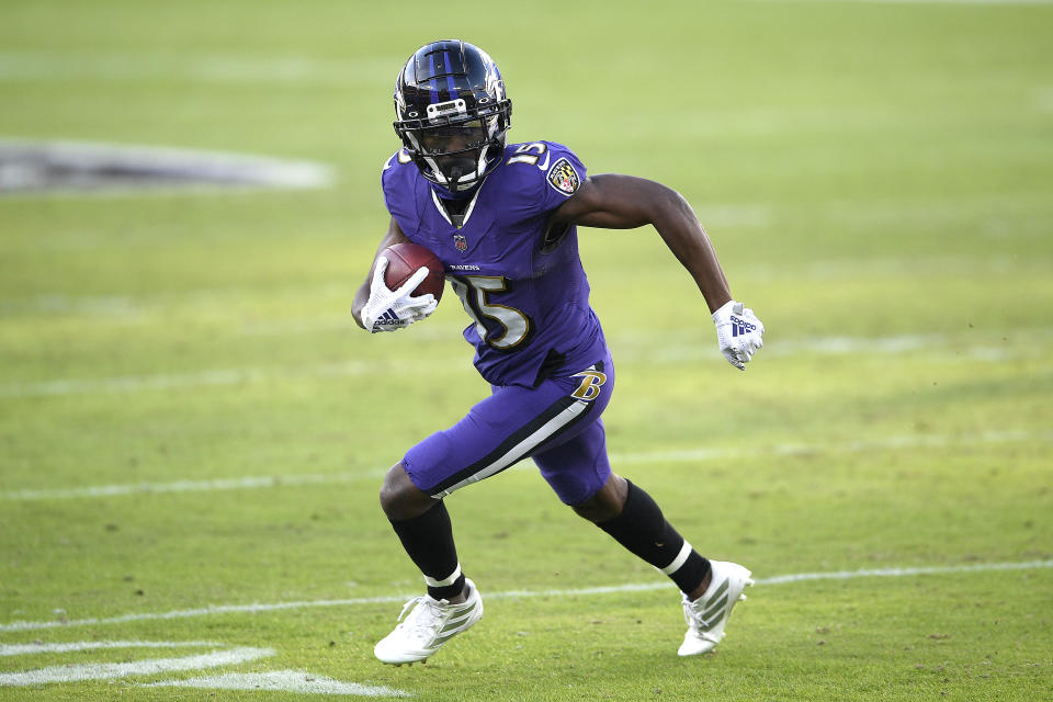 Baltimore Ravens wide receiver Marquise Brown 