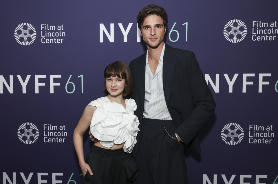 Cailee Spaeny, left, and Jacob Elordi attend the premiere for "Priscilla" at Alice Tully Hall during the 61st New York Film Festival on Friday, Oct. 6, 2023, in New York. (Photo by CJ Rivera/Invision/AP)