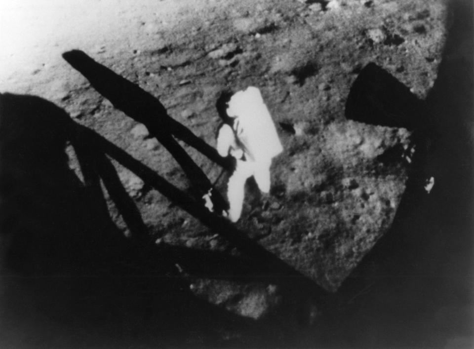 american astronaut neil armstrong put a foot on the moon july 21, 1969 during the apollo 11 mission