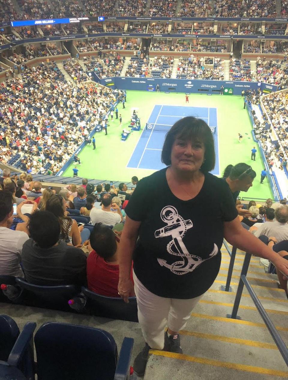Manon Eilts of the USTA Missouri Valley Section attends a recent U.S. Open tennis tournament in New York.