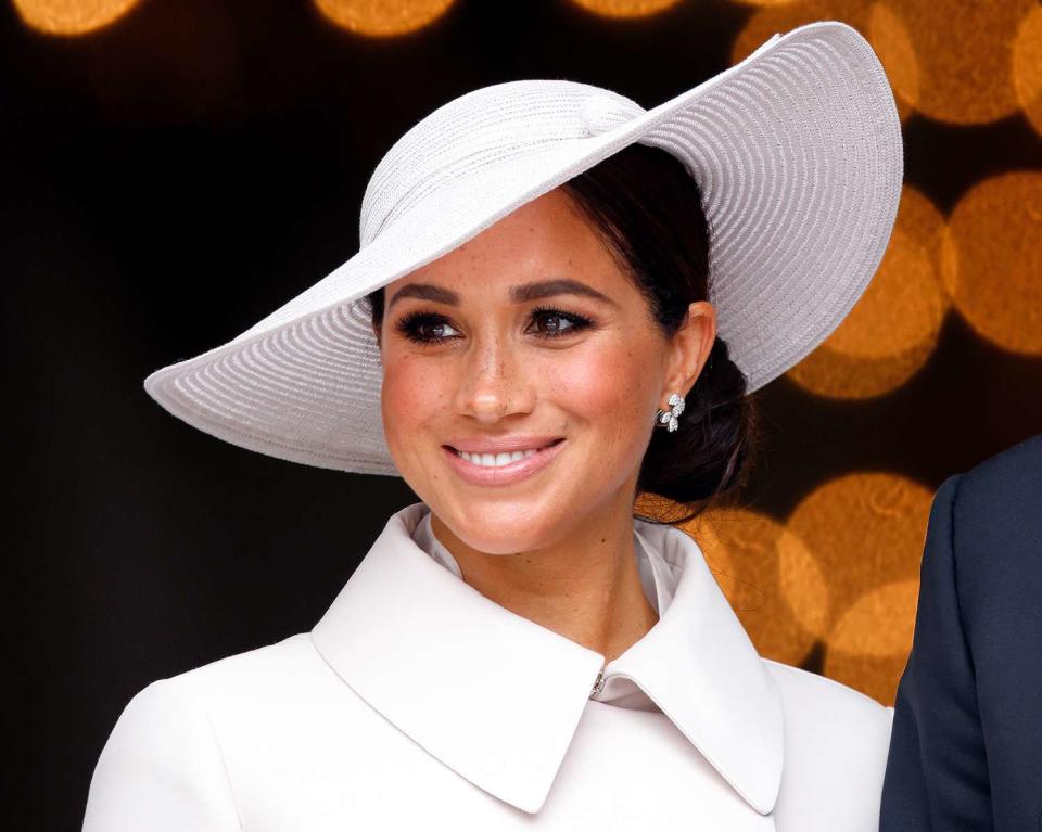 Max Mumby/Indigo/Getty Meghan Markle attended a National Service of Thanksgiving to celebrate the Platinum Jubilee of Queen Elizabeth in June 2022. 