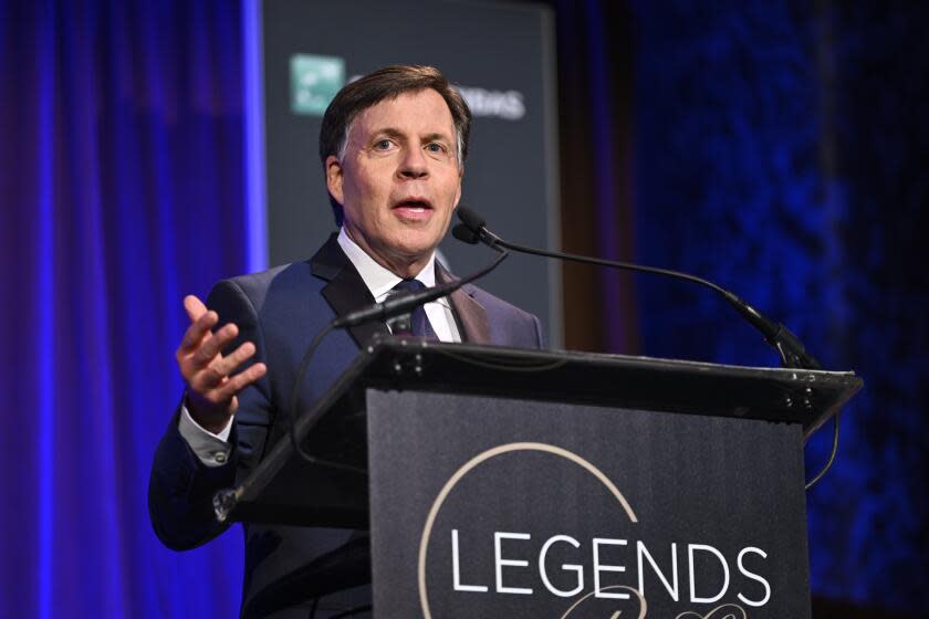 Bob Costas speaks on stage during the International Tennis Hall of Fame Legends Ball on September 10, 2022