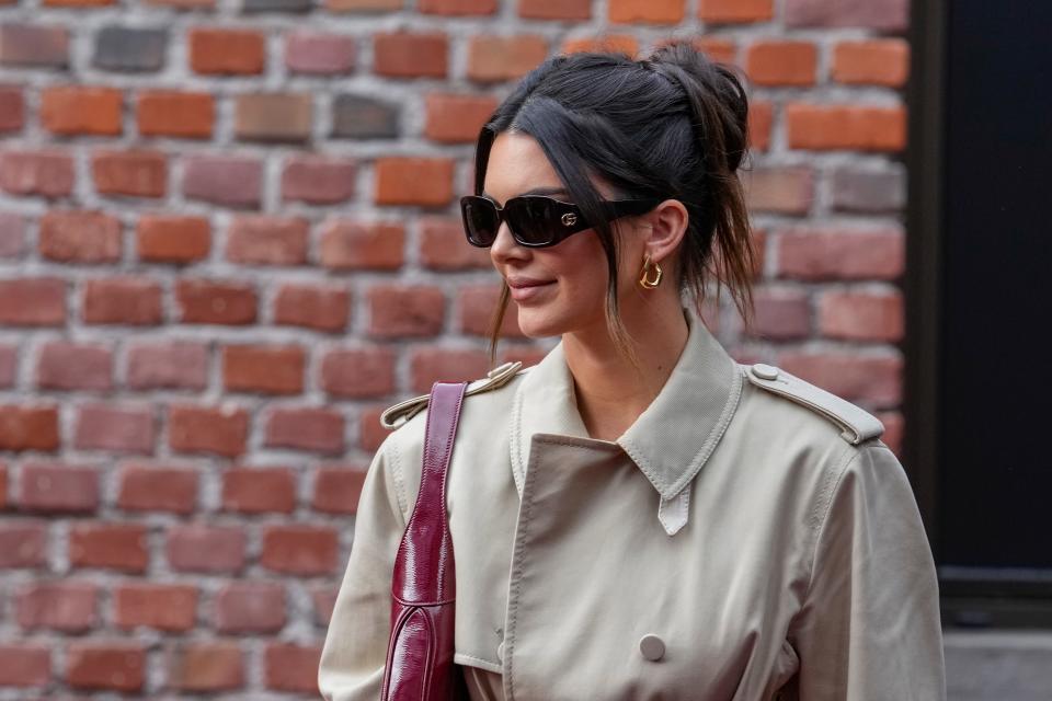 Kendall Jenner attends the Gucci womenswear spring/summer 2024 show during Milan Fashion Week on Sept. 22, 2023, in Milan.