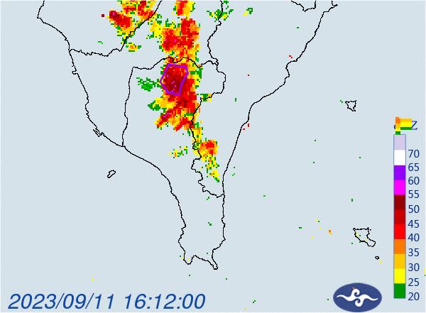 氣象局發布大雨特報、大雷雨即時訊息。（圖／翻攝自中央氣象局）