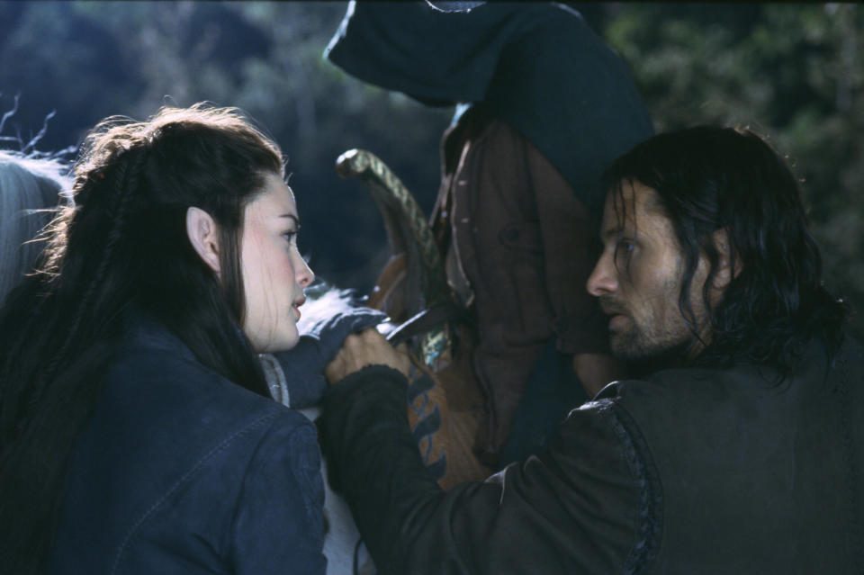 Arwen and Aragorn in "The Lord of the Rings"