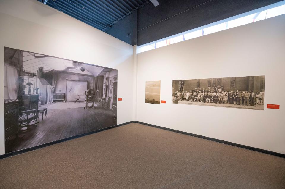 Photos line the walls at El Pueblo History Museum as part of the exhibit titled Through the Lens: The Photography of Frank Muramoto, on Wednesday, May 10, 2023, in Pueblo, Colo.