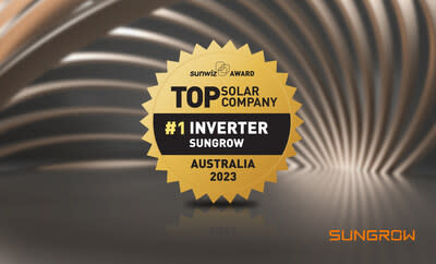 Sunwiz recognizes Sungrow as Australia's top solar inverter brand for 2023