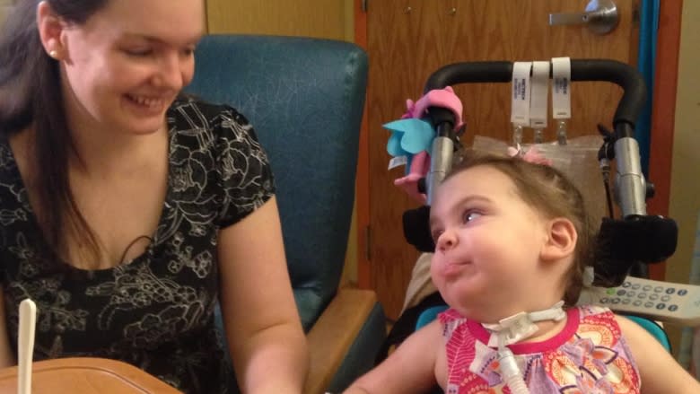 Amelia McInnis, toddler paralyzed after flu, making progress