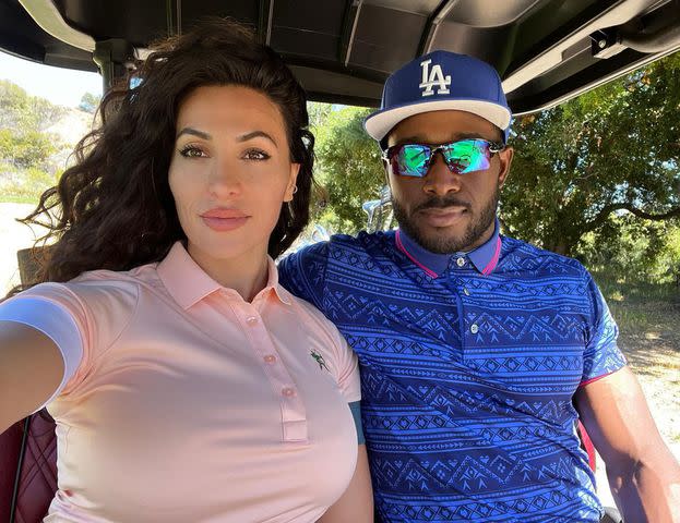 Lilit Avagyan Instagram Reggie Bush and Lilit Bush take a selfie outdoors.