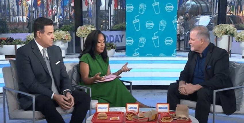 Kevin Maginnis appearing on "Today" to discuss his McDonald's-only weight-loss plan.