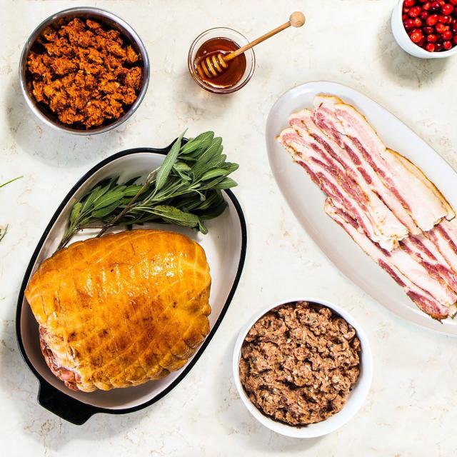  Honey Glazed Spiral Sliced Gourmet Holiday Ham. 7.5-8.5 pounds.  Serves 14-16. : Grocery & Gourmet Food