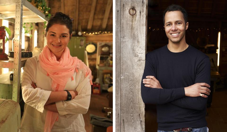 <p>Furniture restorers Sonnaz Nooranvary and Will Kirk of BBC’s The Repair Shop, new episodes start from 8pm tonight</p> (Courtesy of BBC/Ricochet)