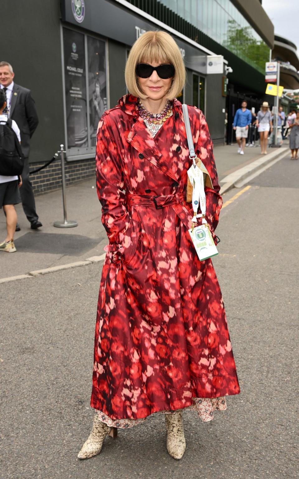 Anna Wintour attends Day 6 of the Wimbledon Tennis Championships earlier this year