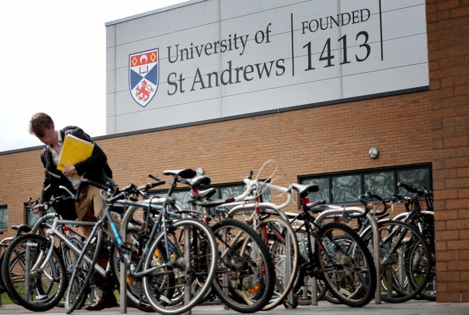 The University of St Andrews has topped The Times and The Sunday Times Good University Guide (Jane Barlow/PA) (PA Archive)