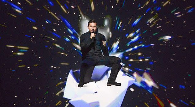 Lazarev performing in the contest. Source: Supplied.