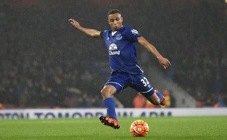 Football - Arsenal v Everton - Barclays Premier League - Emirates Stadium - 24/10/15 Everton's Brendan Galloway in action Reuters / Dylan Martinez Livepic