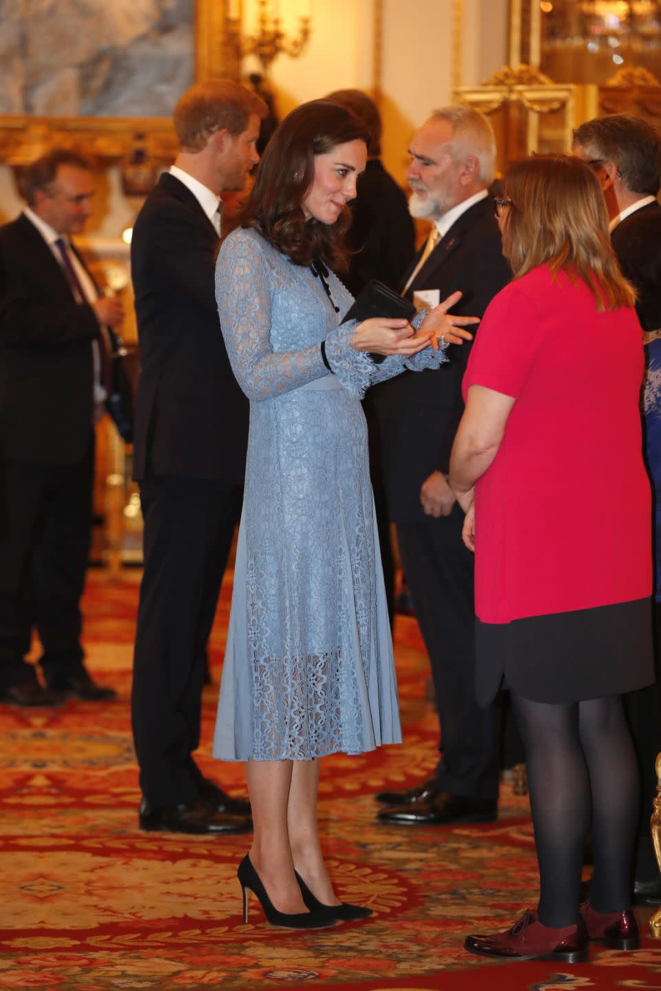 Despite suffering from severe morning sickness, Kate looked glowing on the night. Photo: Getty Images