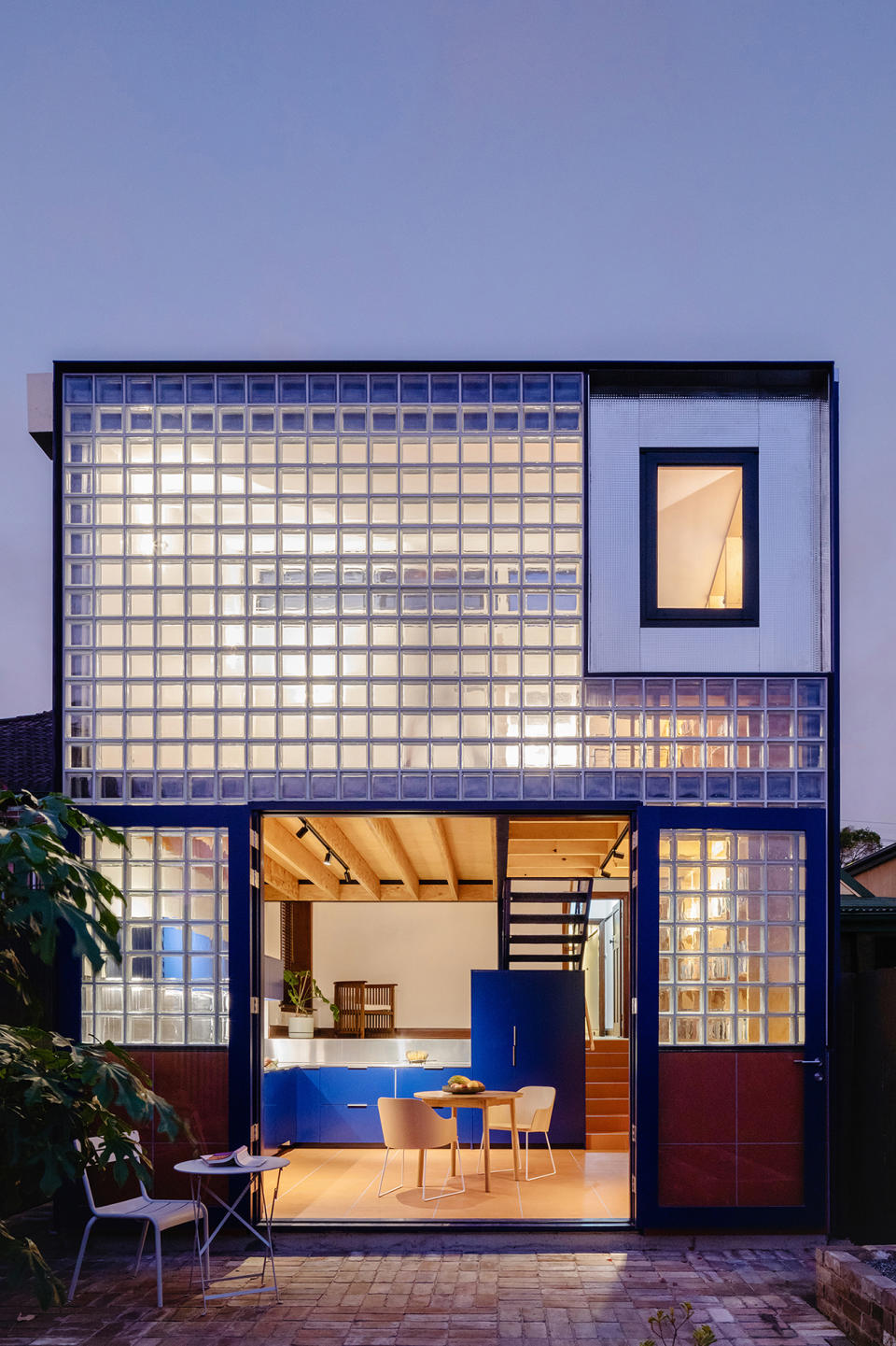 Glass block house