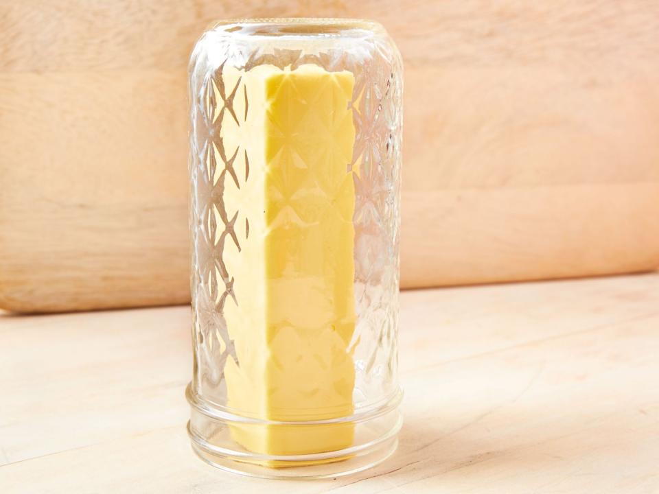 butter softening in a jar