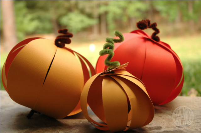 How to Make 3D Paper Pumpkins - Frugal Fun For Boys and Girls