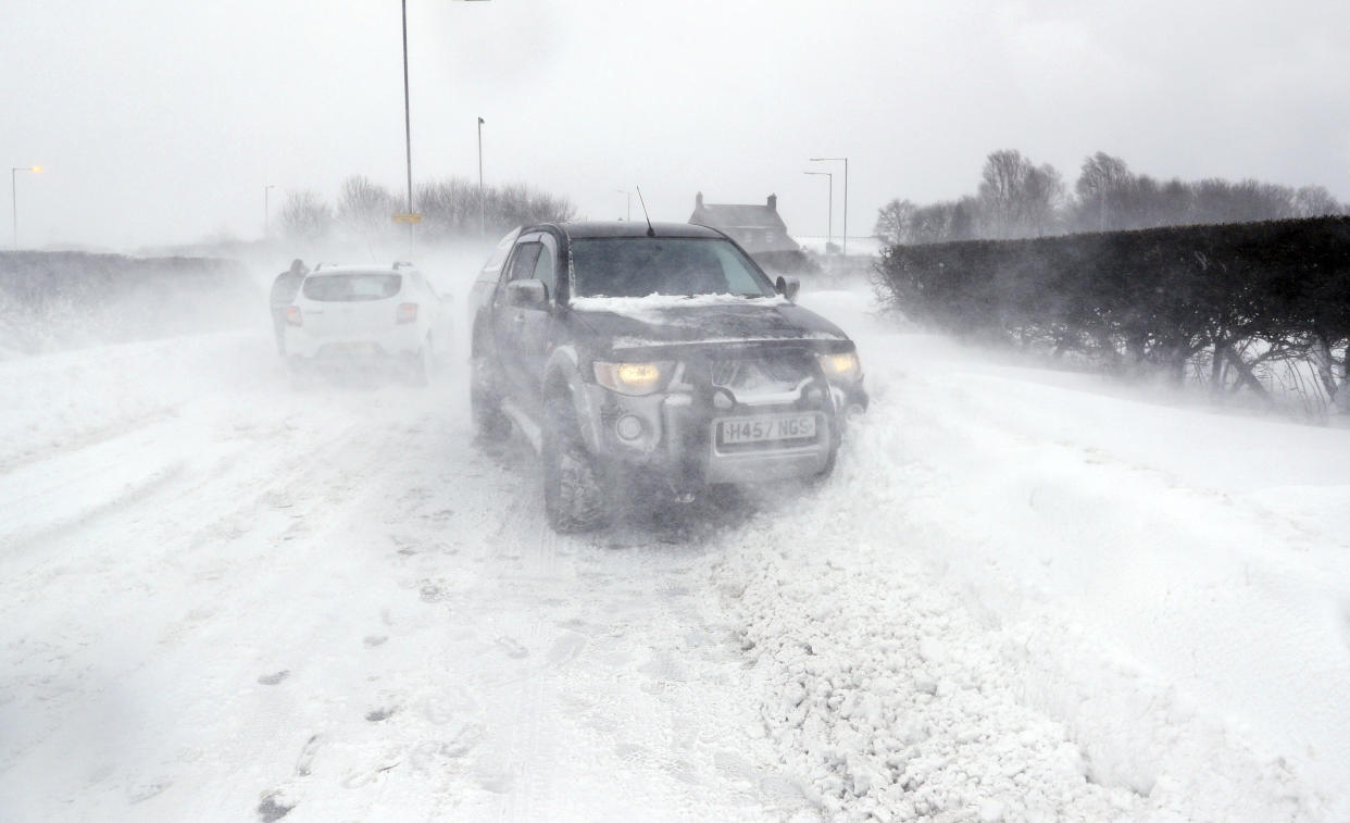 The UK has been gripped by snowy conditions (Owen Humphreys/PA via AP)