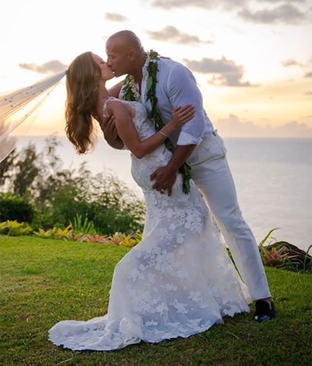 Dwayne Johnson, Lauren Hashian, Wedding