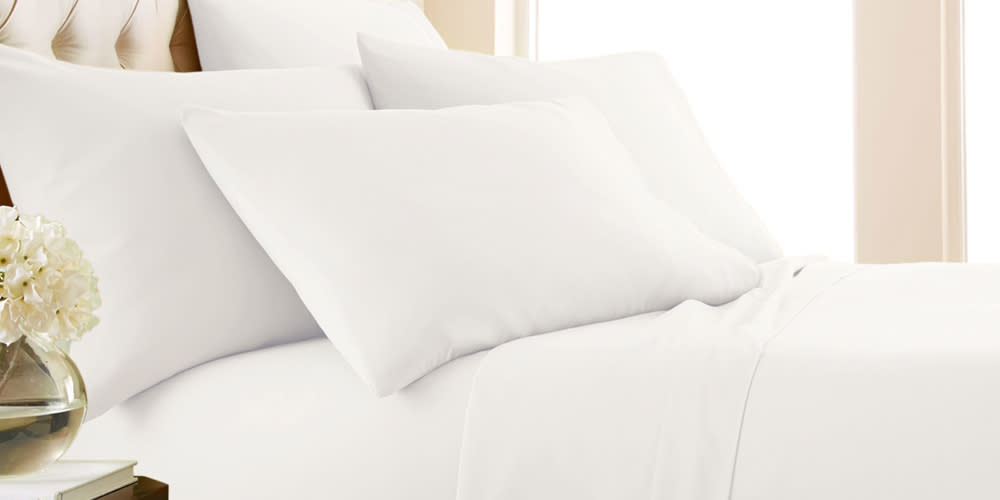 Get the Sleep You Deserve This Year With a 6-Piece Bamboo-Blend Comfort Luxury Sheet Set Here on Sale for $22.99